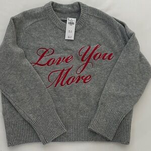 Abercrombie & Fitch Gray Sweater with Red Script